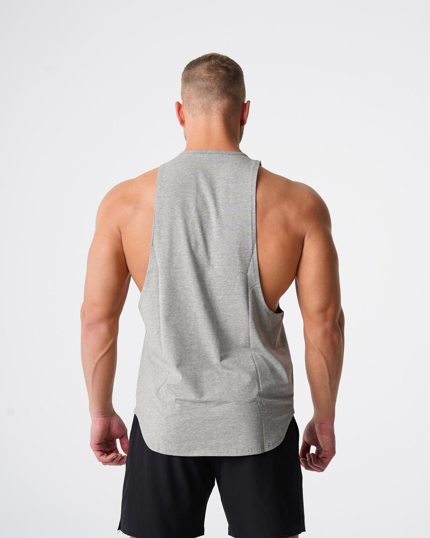 Men Grey Pulse Edge Tank - NVGTN