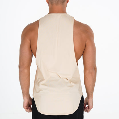Men Beige Pulse Edge Tank - NVGTN