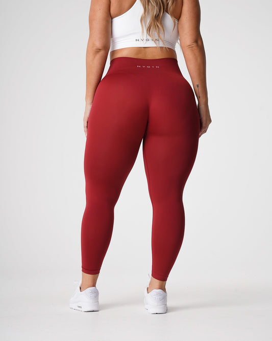 Women Carmine Solid Seamless Leggings - NVGTN