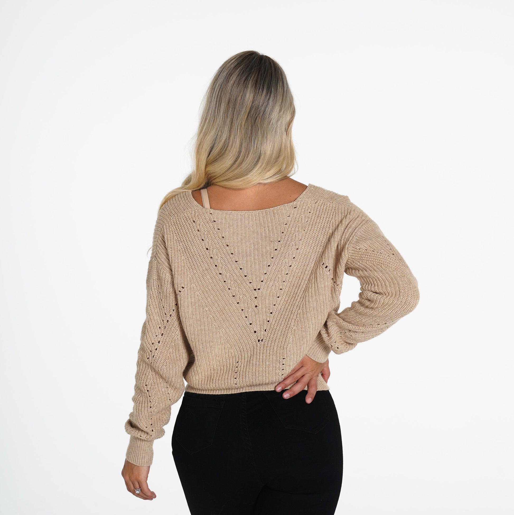 Women Latte Home Sweet Home Sweater - NVGTN