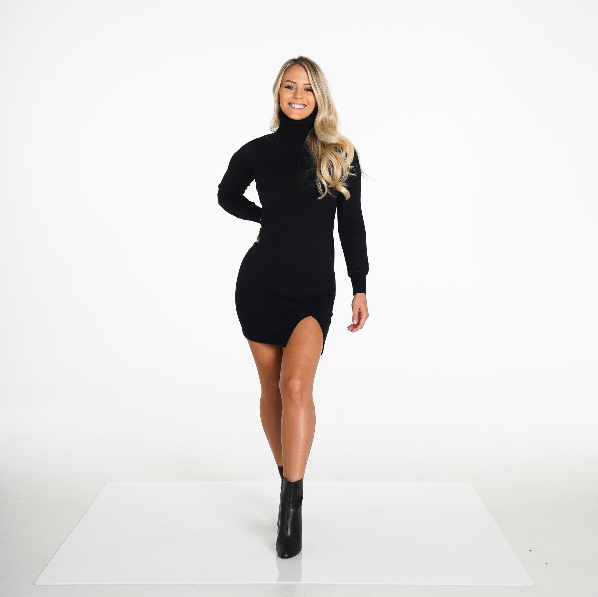 Women Black Forever Yours Sweater Dress - NVGTN