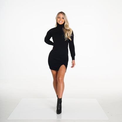 Women Black Forever Yours Sweater Dress - NVGTN