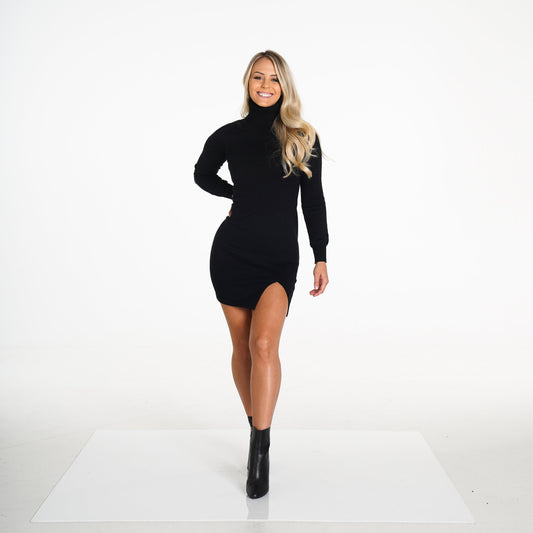 Women Black Forever Yours Sweater Dress - NVGTN