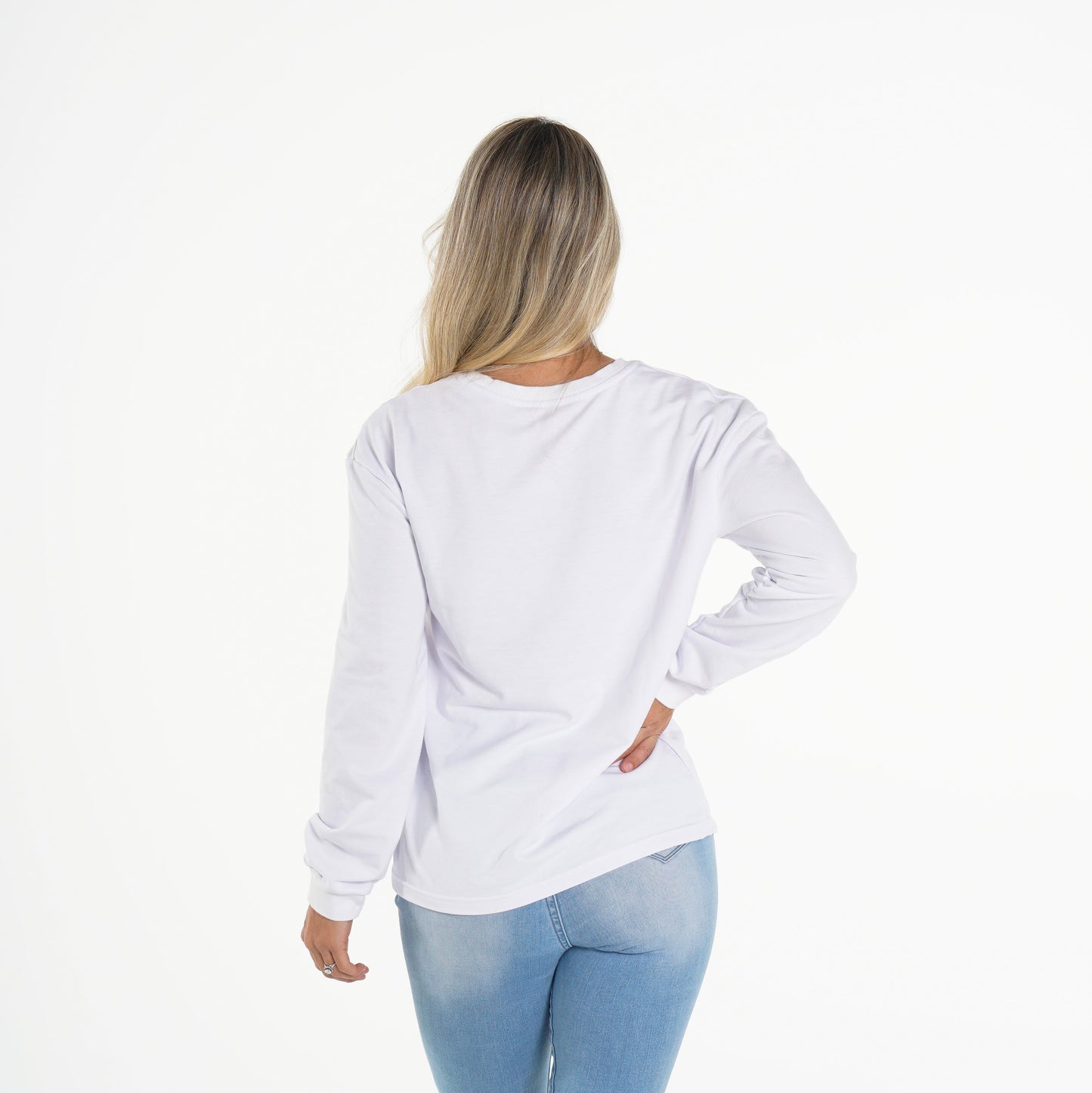 Women White Navi Crew Neck - NVGTN
