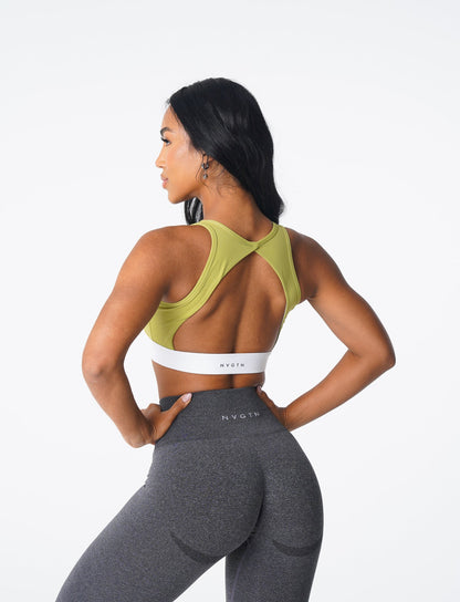 Women Olive Agility Bra - NVGTN