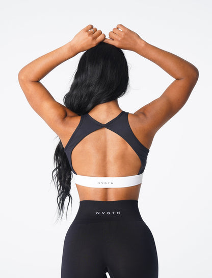 Women Black Agility Bra - NVGTN