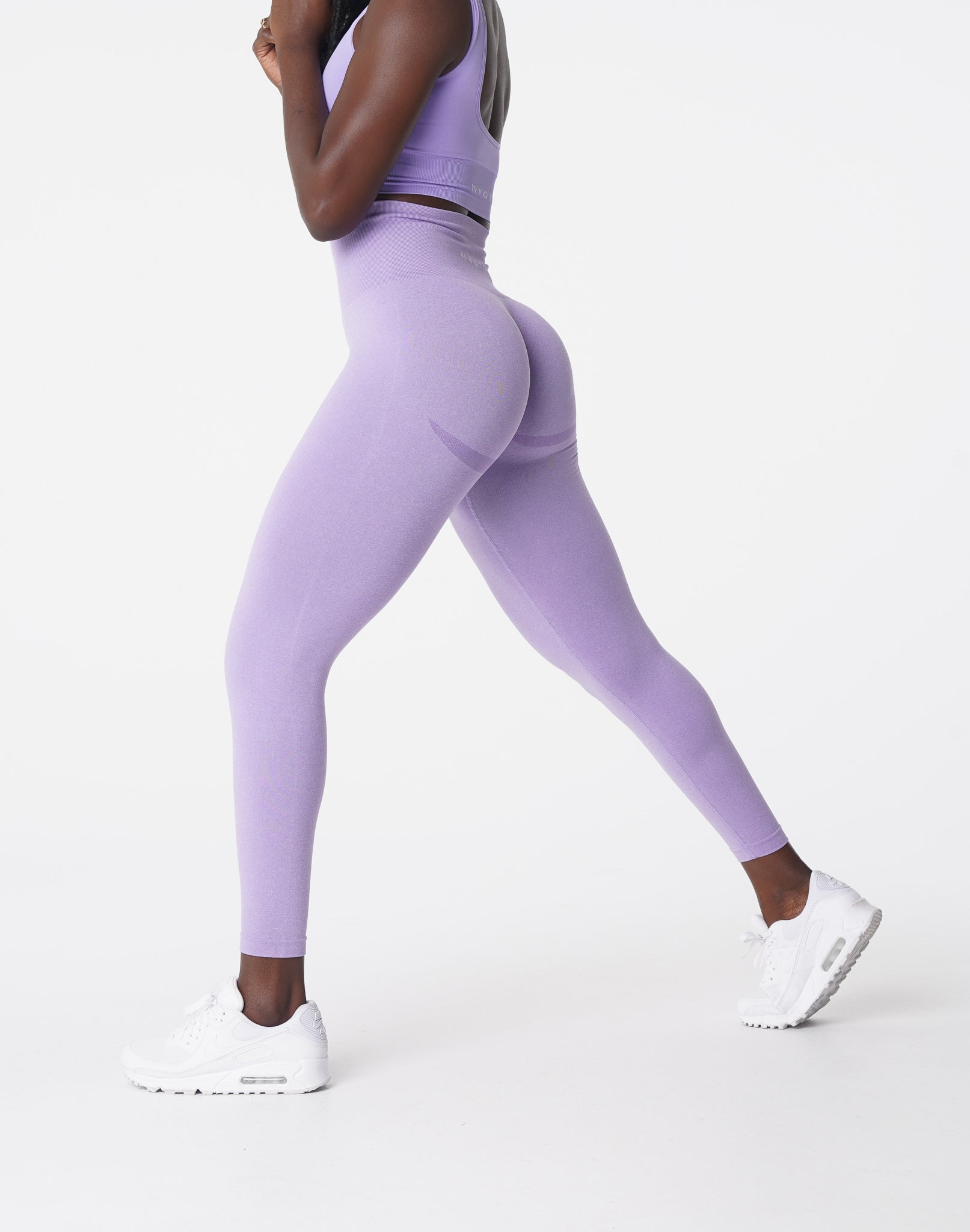 Women Lilac Curve Seamless Leggings - NVGTN
