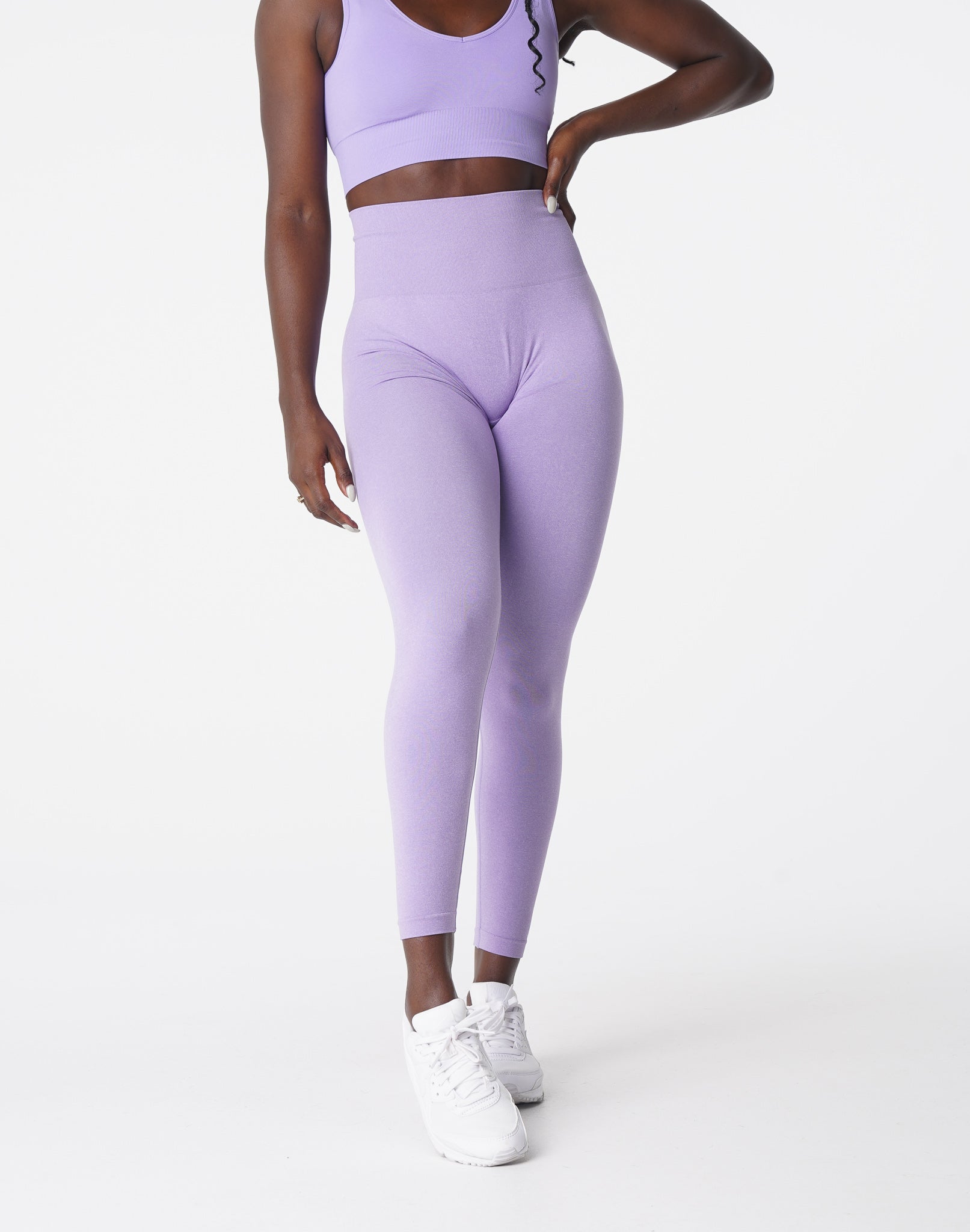Women Lilac Curve Seamless Leggings - NVGTN
