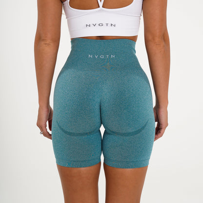 Women Teal Biker Shorts - NVGTN