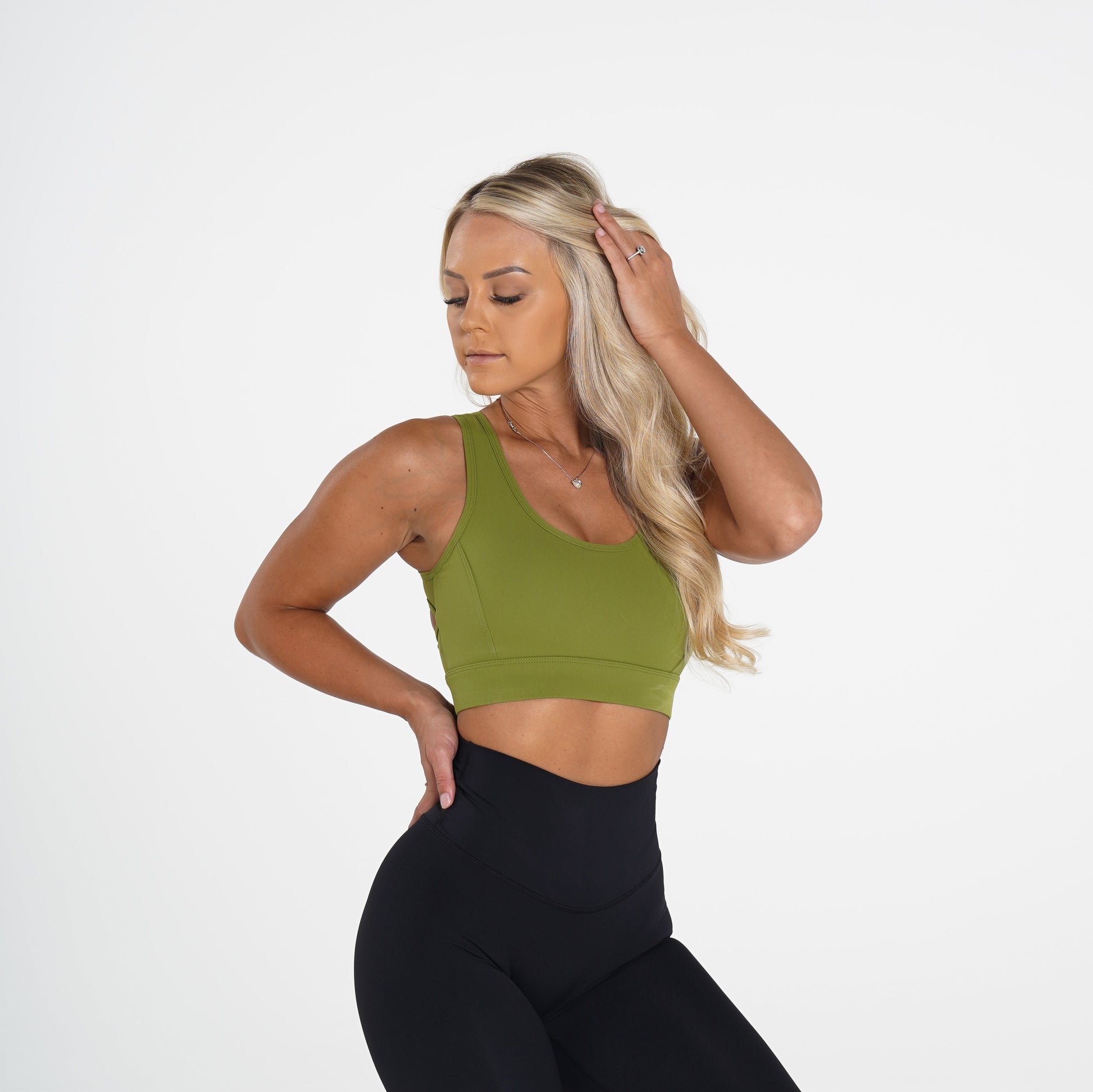 Women Olive Allure Bra - NVGTN