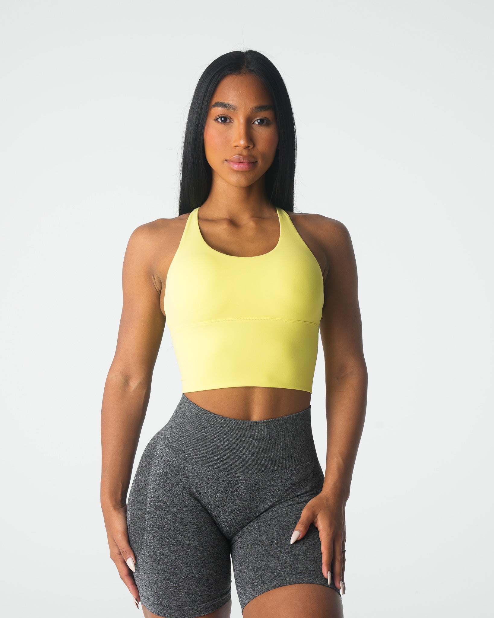 Women Pastel Yellow Matrix Bra Top - NVGTN
