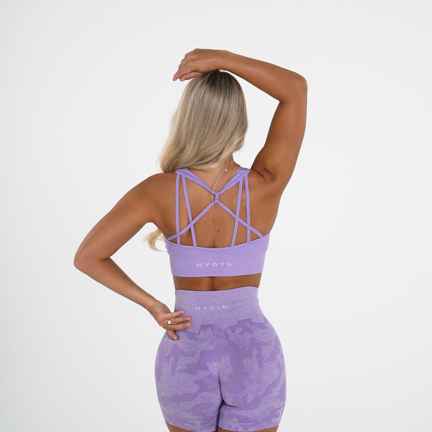 Women Iris Galaxy Ribbed Seamless Bra - NVGTN