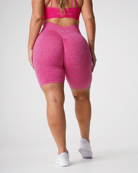 Women Fuchsia Scrunch Seamless Shorts - NVGTN