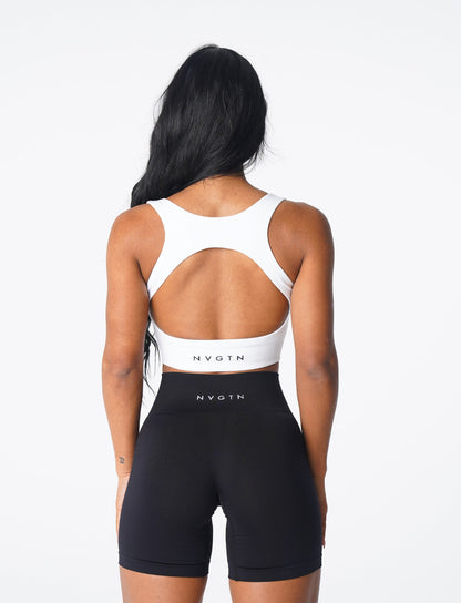 Women White Eclipse Seamless Bra - NVGTN