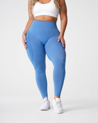 Women Ocean Blue Contour Seamless Leggings - NVGTN