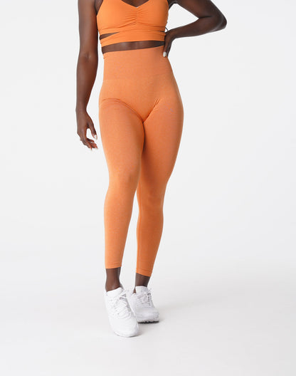 Women Burnt Orange NV Seamless Leggings - NVGTN