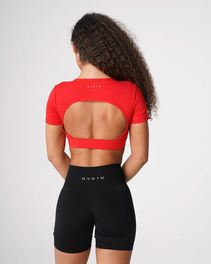 Women Scarlet Open Back Tee - NVGTN