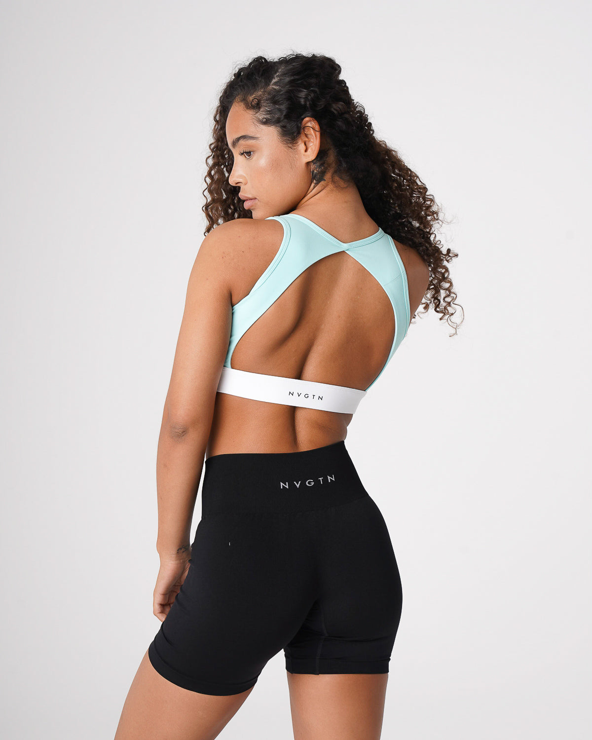 Women Sea Foam Green Agility Bra - NVGTN