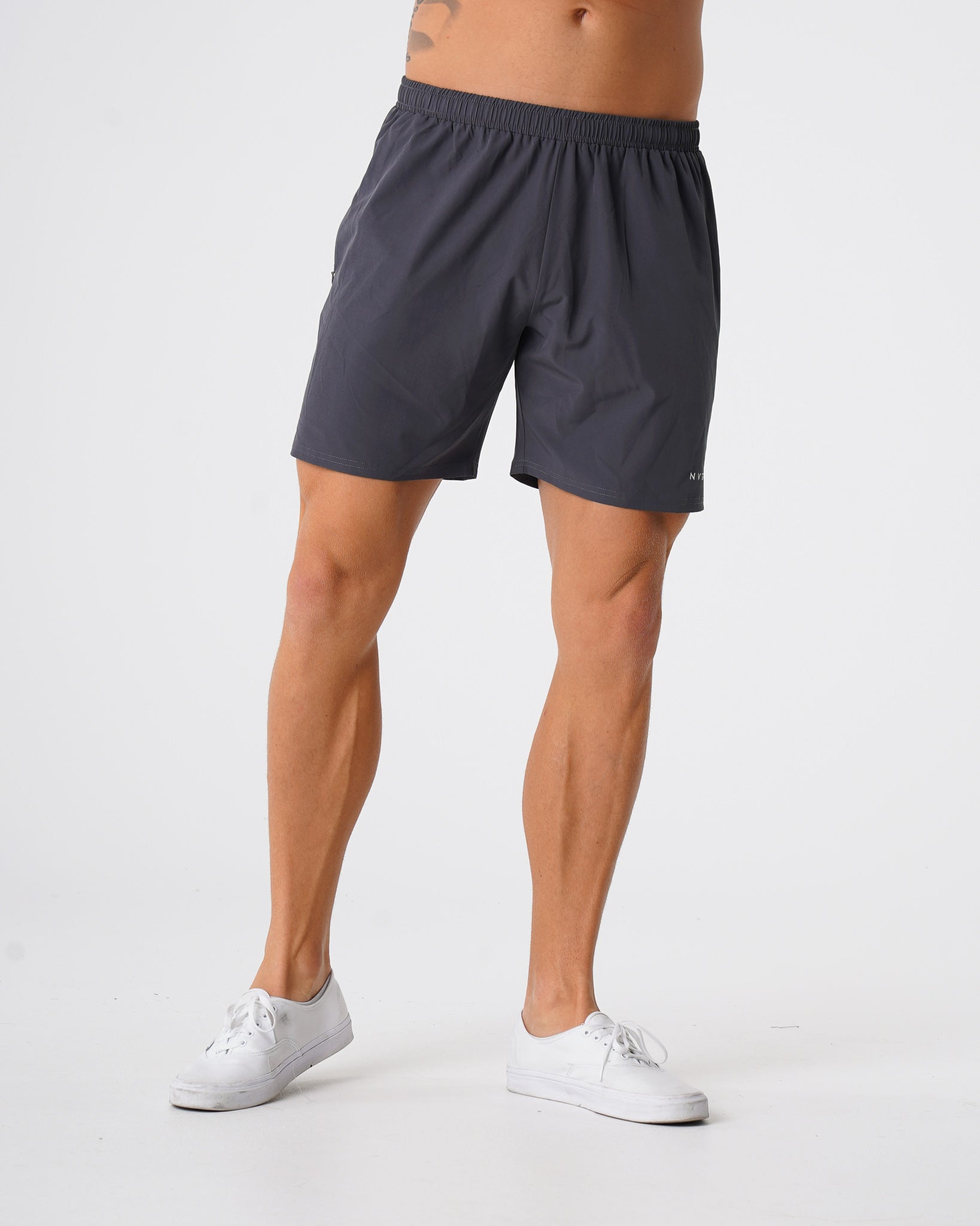 Men Charcoal Flex Shorts - NVGTN