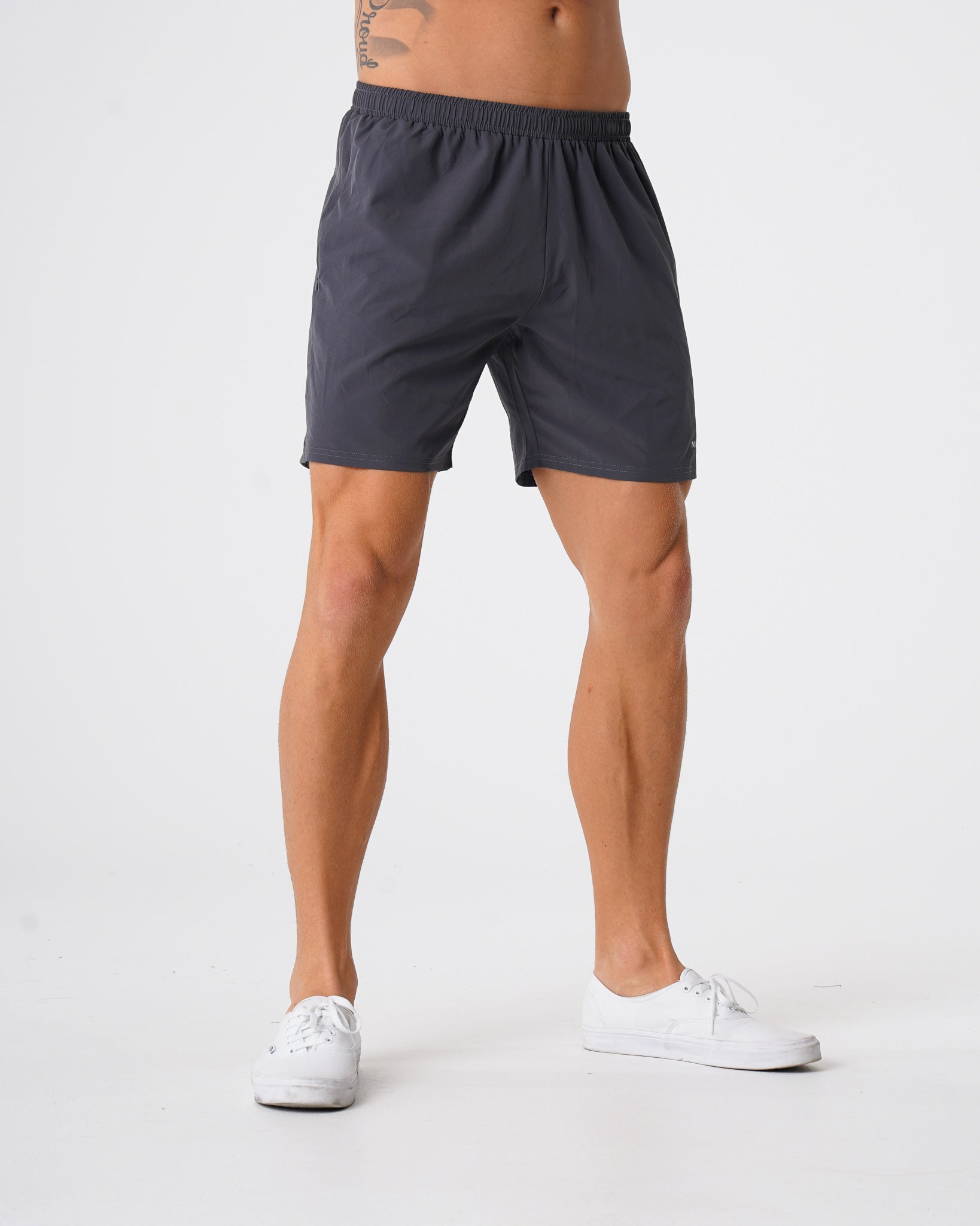Men Charcoal Flex Shorts - NVGTN