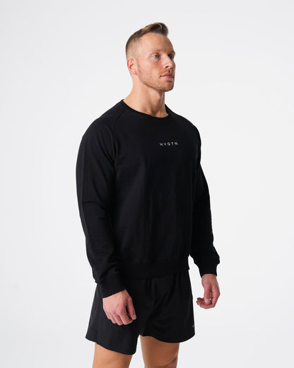Men Black Crew Neck Sweatshirt - NVGTN