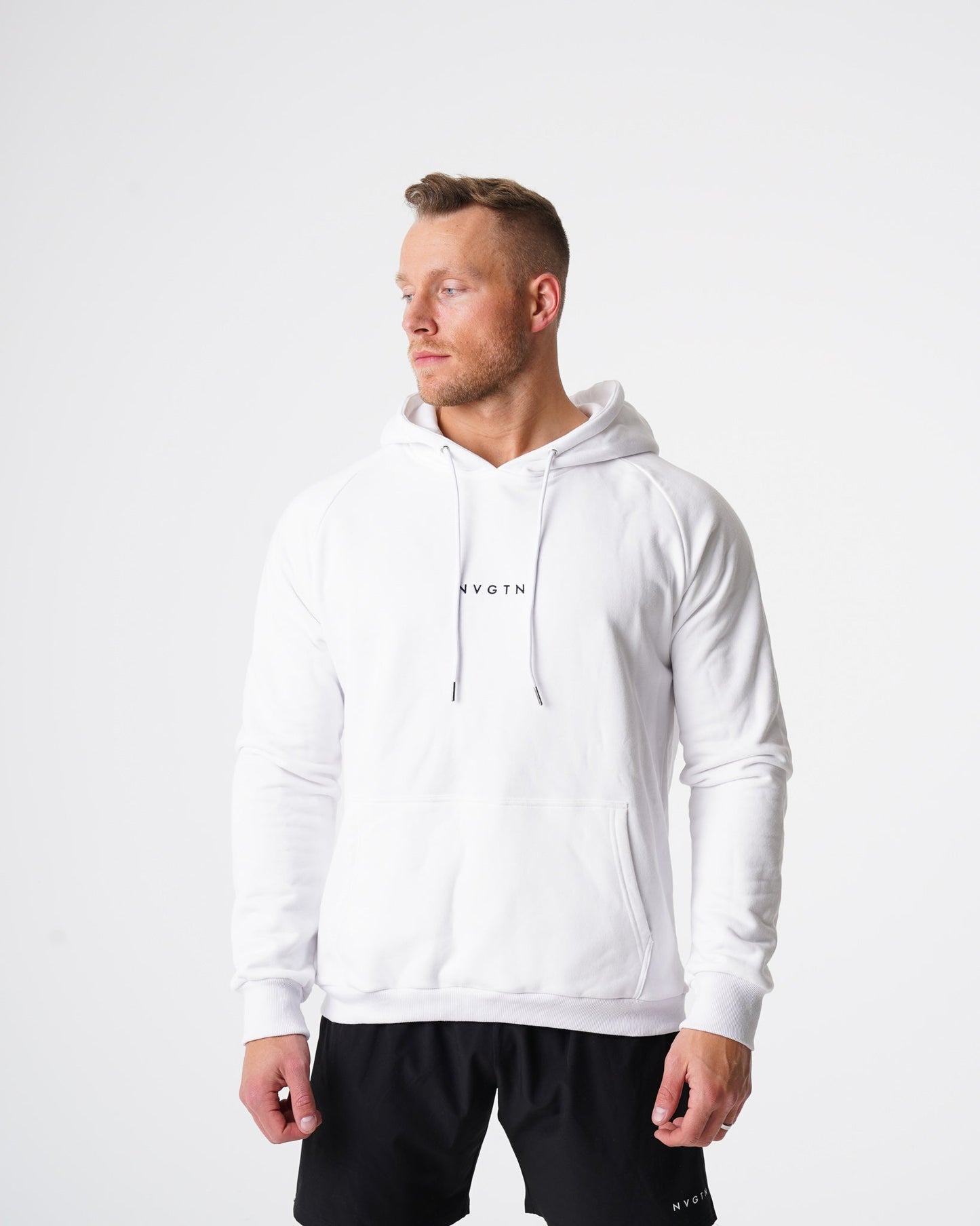 Men White Lounge Hoodie - NVGTN