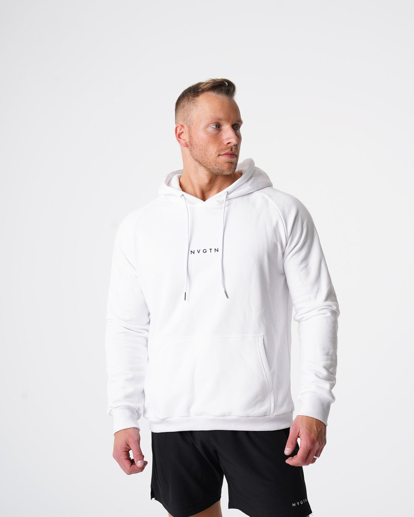Men White Lounge Hoodie - NVGTN