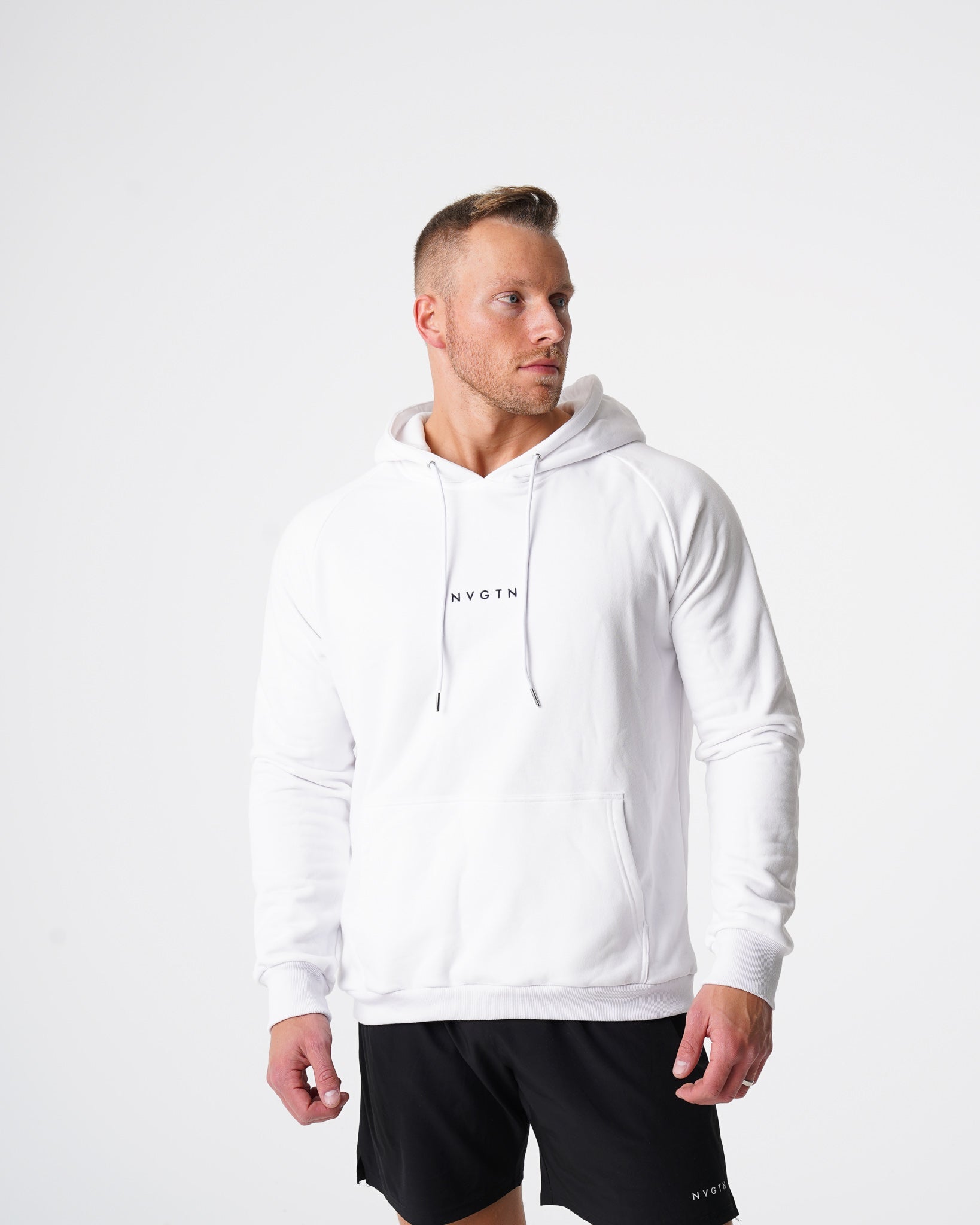 Men White Lounge Hoodie - NVGTN