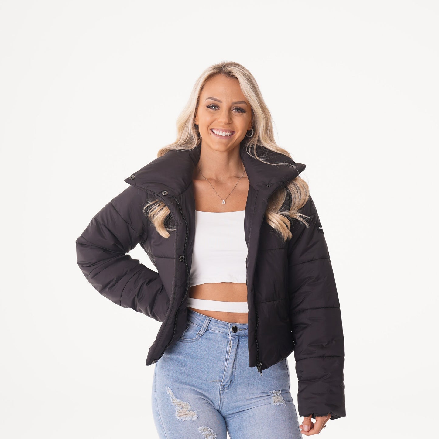 Women Black Winter Nights Puffer Jacket - NVGTN