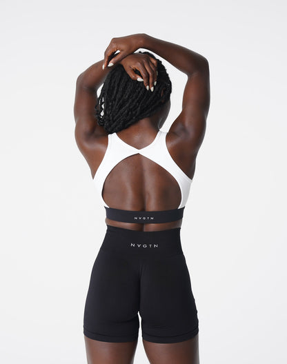 Women White Agility Bra - NVGTN