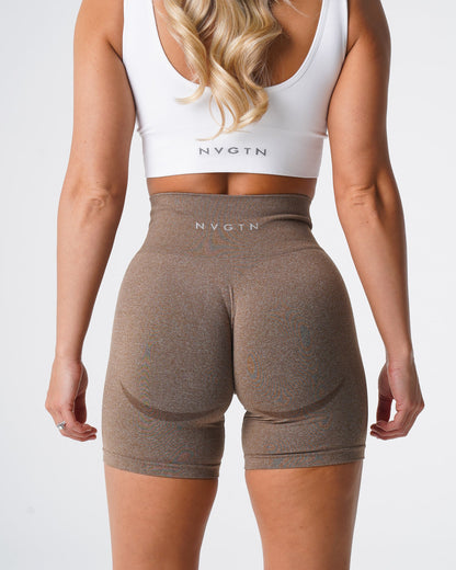 Women Mocha Contour Seamless Shorts - NVGTN