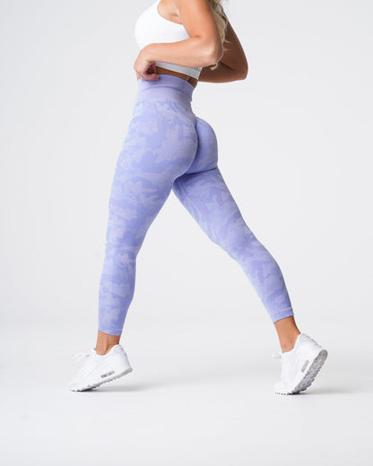 Women Periwinkle Camo Seamless Leggings - NVGTN