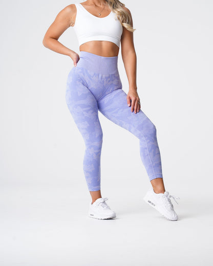 Women Periwinkle Camo Seamless Leggings - NVGTN