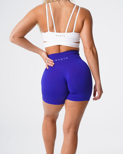Women Cobalt Solid Seamless Shorts - NVGTN