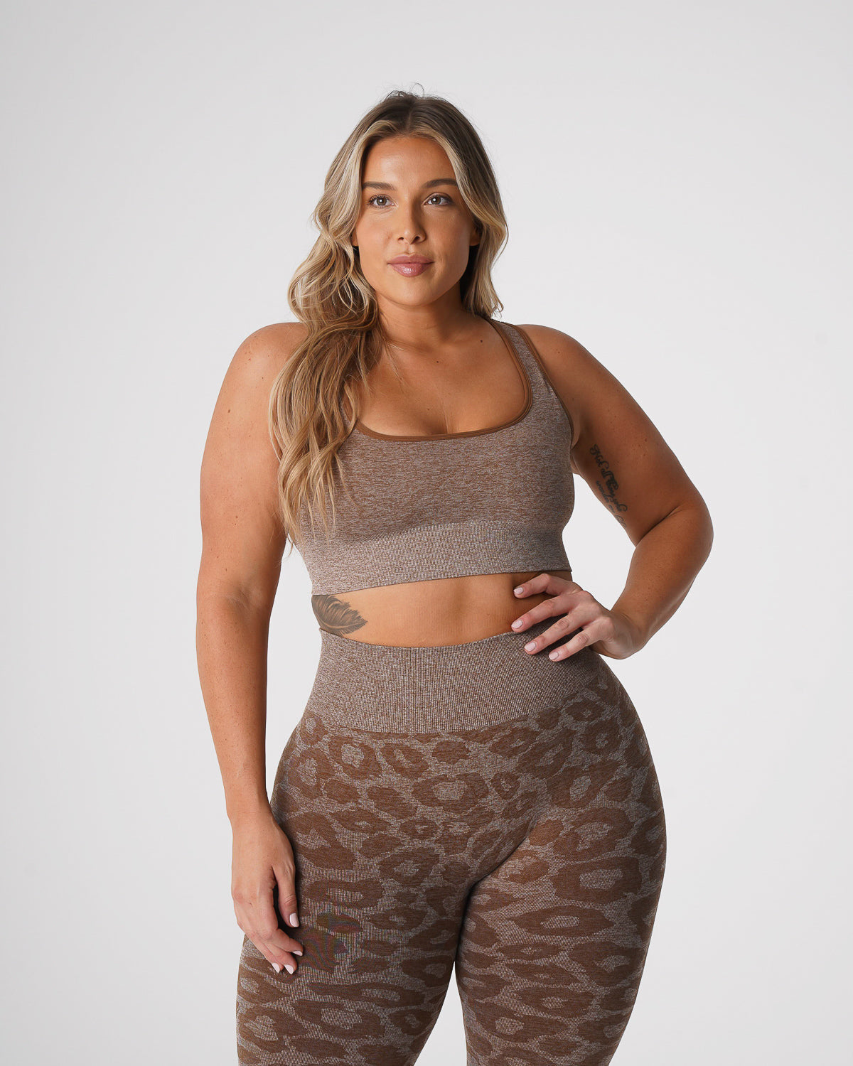 Women Mocha Leopard Eclipse Seamless Bra - NVGTN