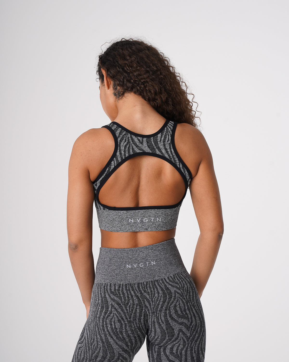 Women Black Speckled Zebra Eclipse Seamless Bra - NVGTN