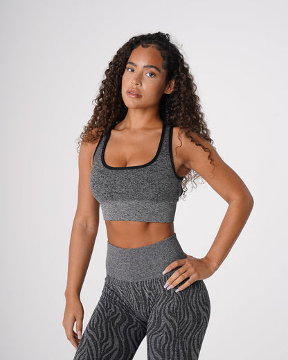 Women Black Speckled Zebra Eclipse Seamless Bra - NVGTN