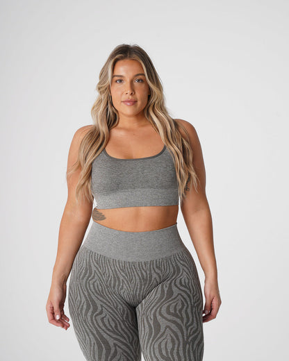 Women Khaki Green Zebra Eclipse Seamless Bra - NVGTN