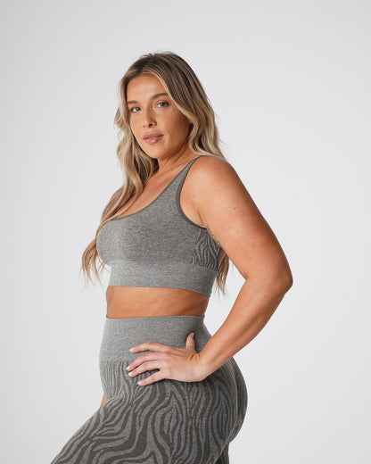 Women Khaki Green Zebra Eclipse Seamless Bra - NVGTN