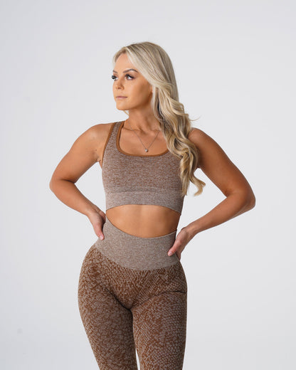 Women Mocha Snakeskin Eclipse Seamless Bra - NVGTN