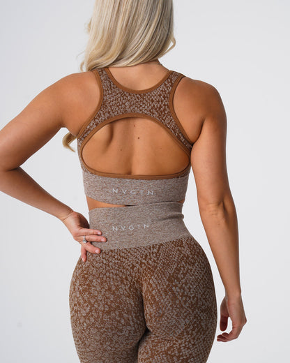 Women Mocha Snakeskin Eclipse Seamless Bra - NVGTN