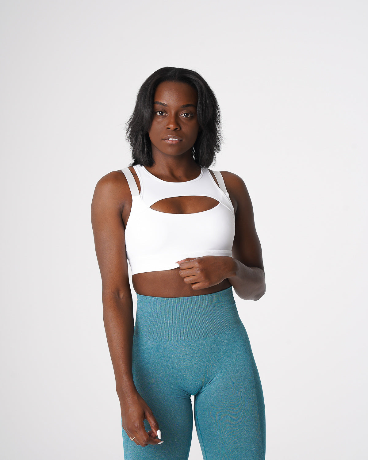 Women White Apex Bra - NVGTN