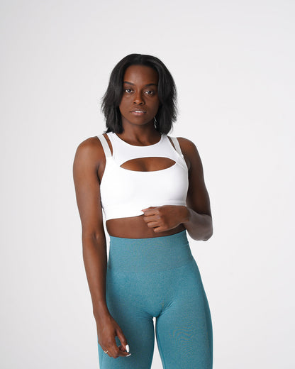 Women White Apex Bra - NVGTN