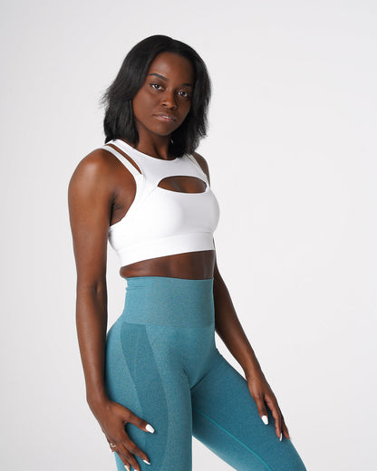 Women White Apex Bra - NVGTN