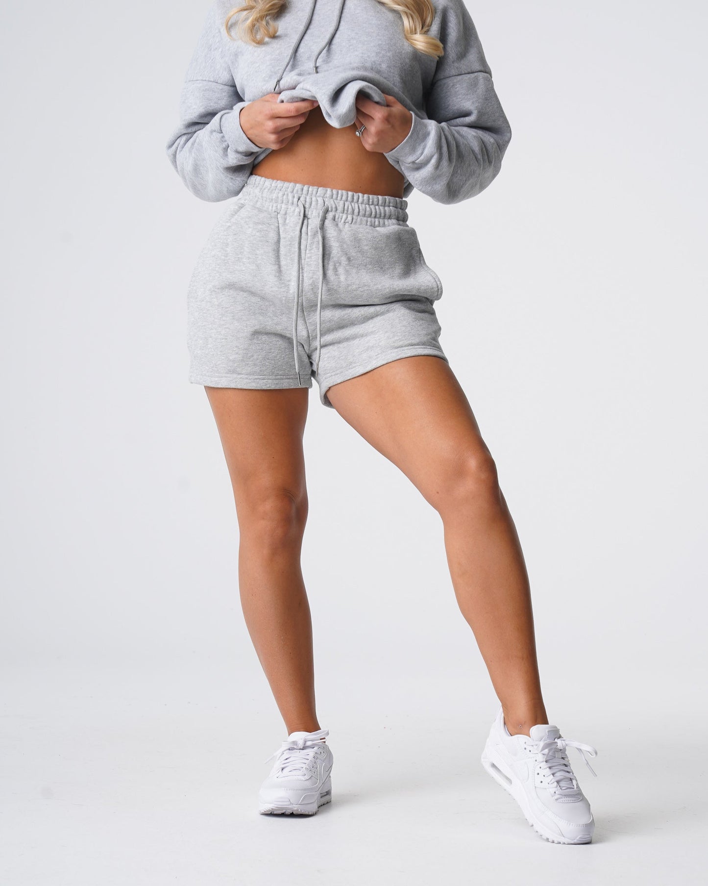 Women Grey Essential Lounge Shorts - NVGTN