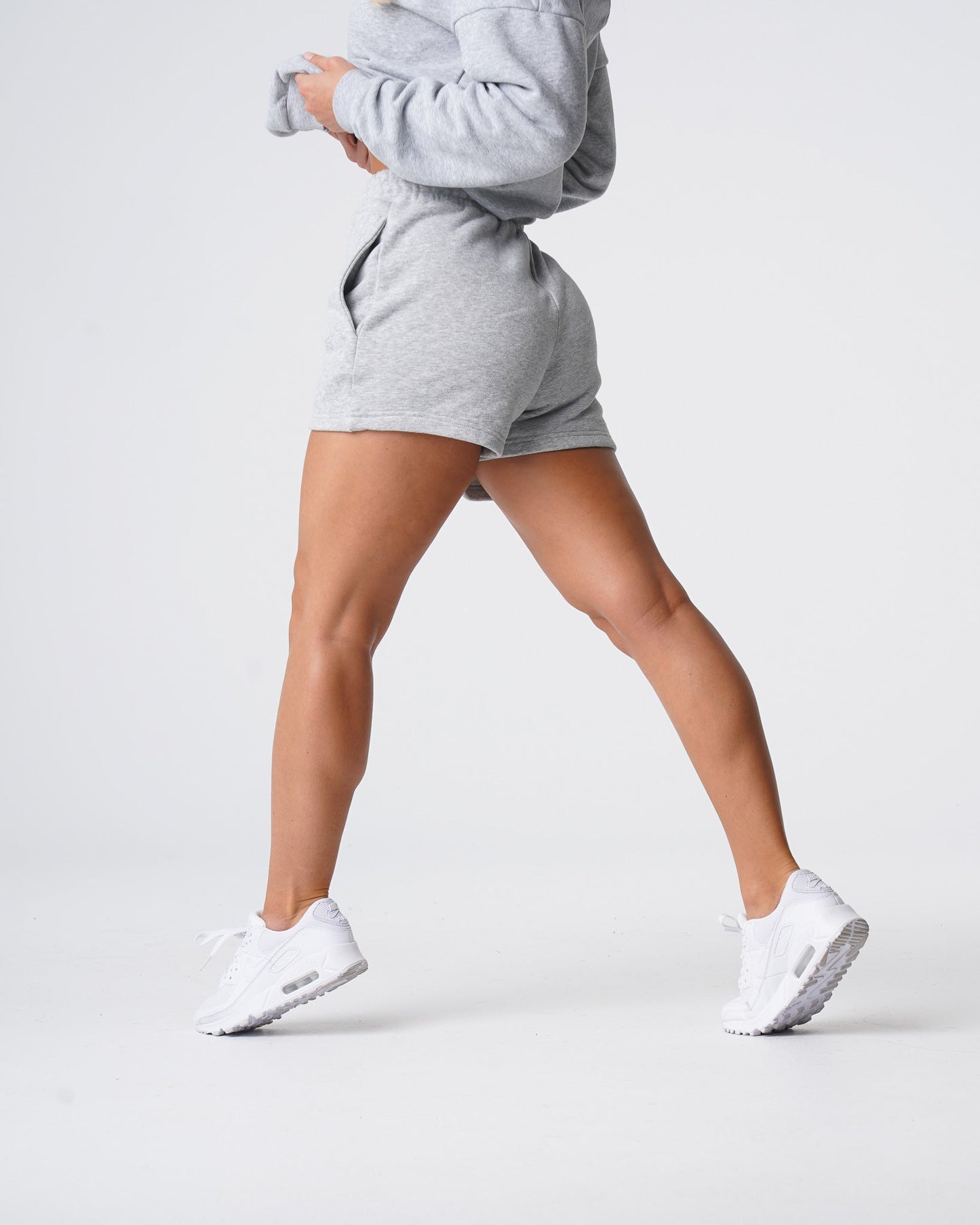 Women Grey Essential Lounge Shorts - NVGTN