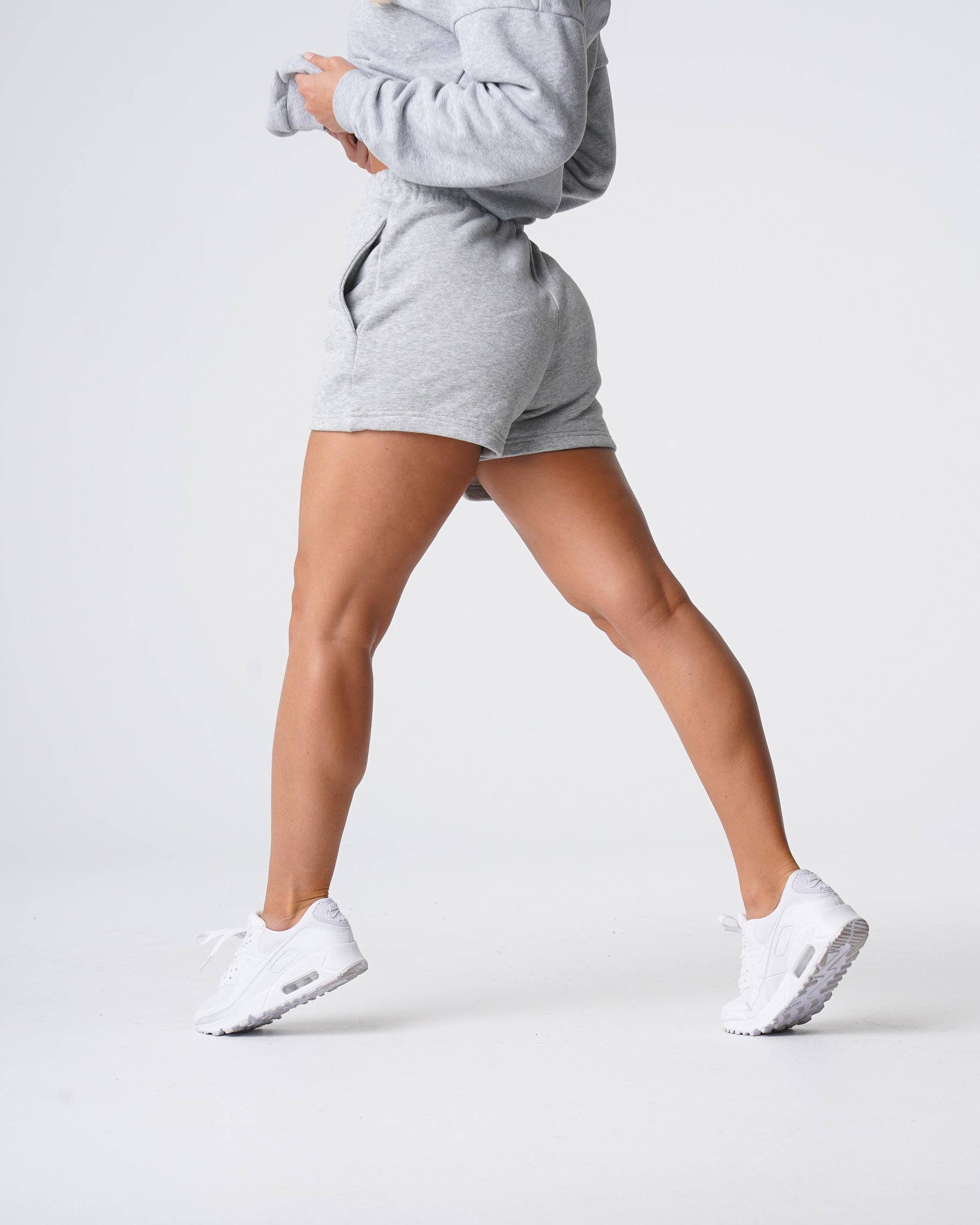 Women Grey Essential Lounge Shorts - NVGTN