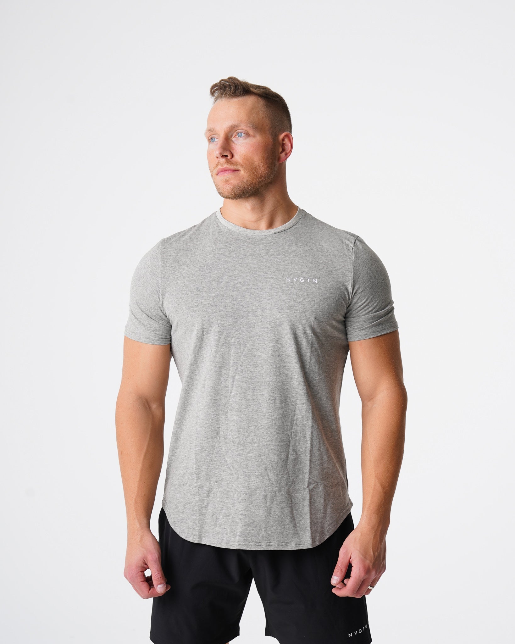 Men Grey Pulse Fitted Tee - NVGTN
