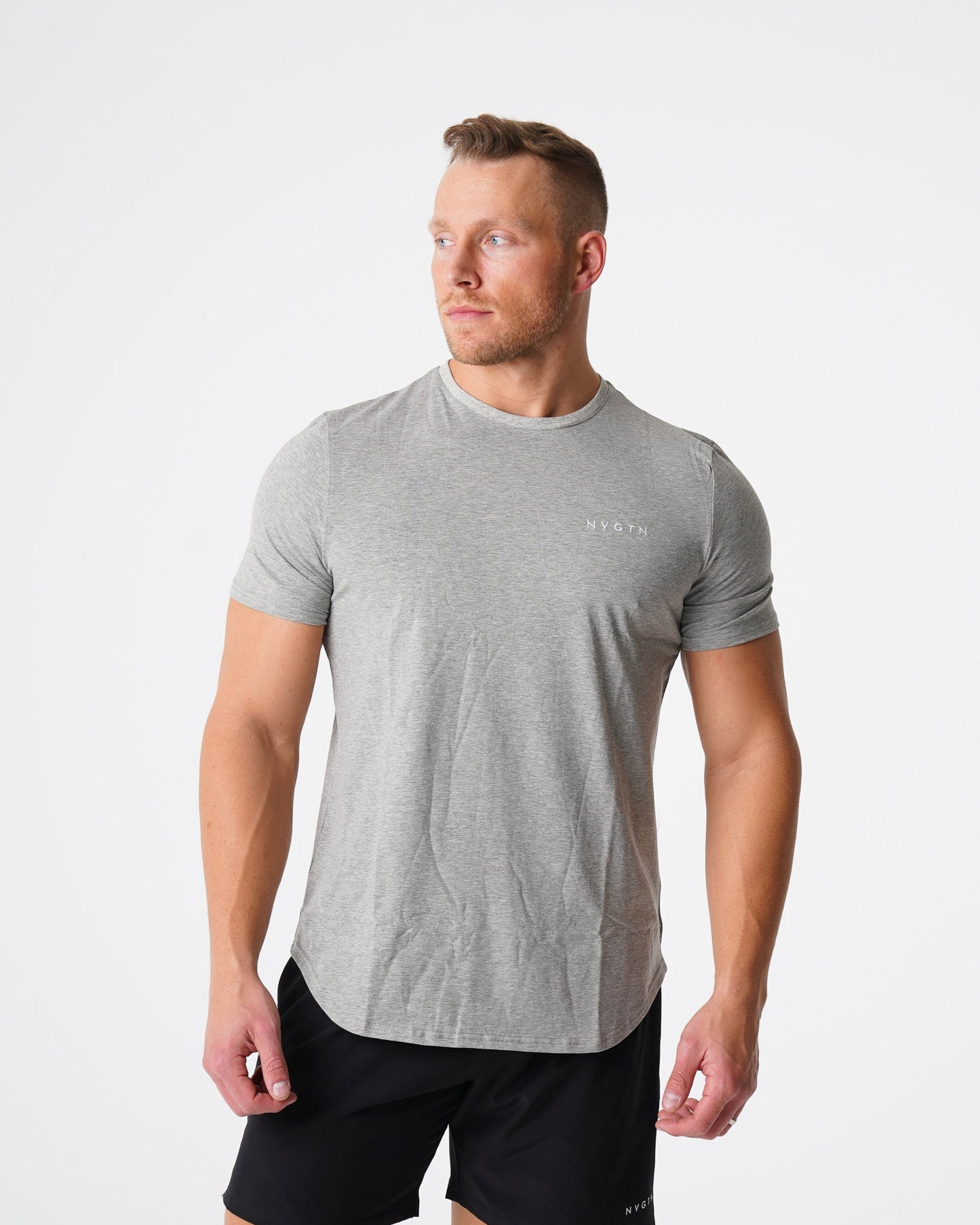 Men Grey Pulse Fitted Tee - NVGTN