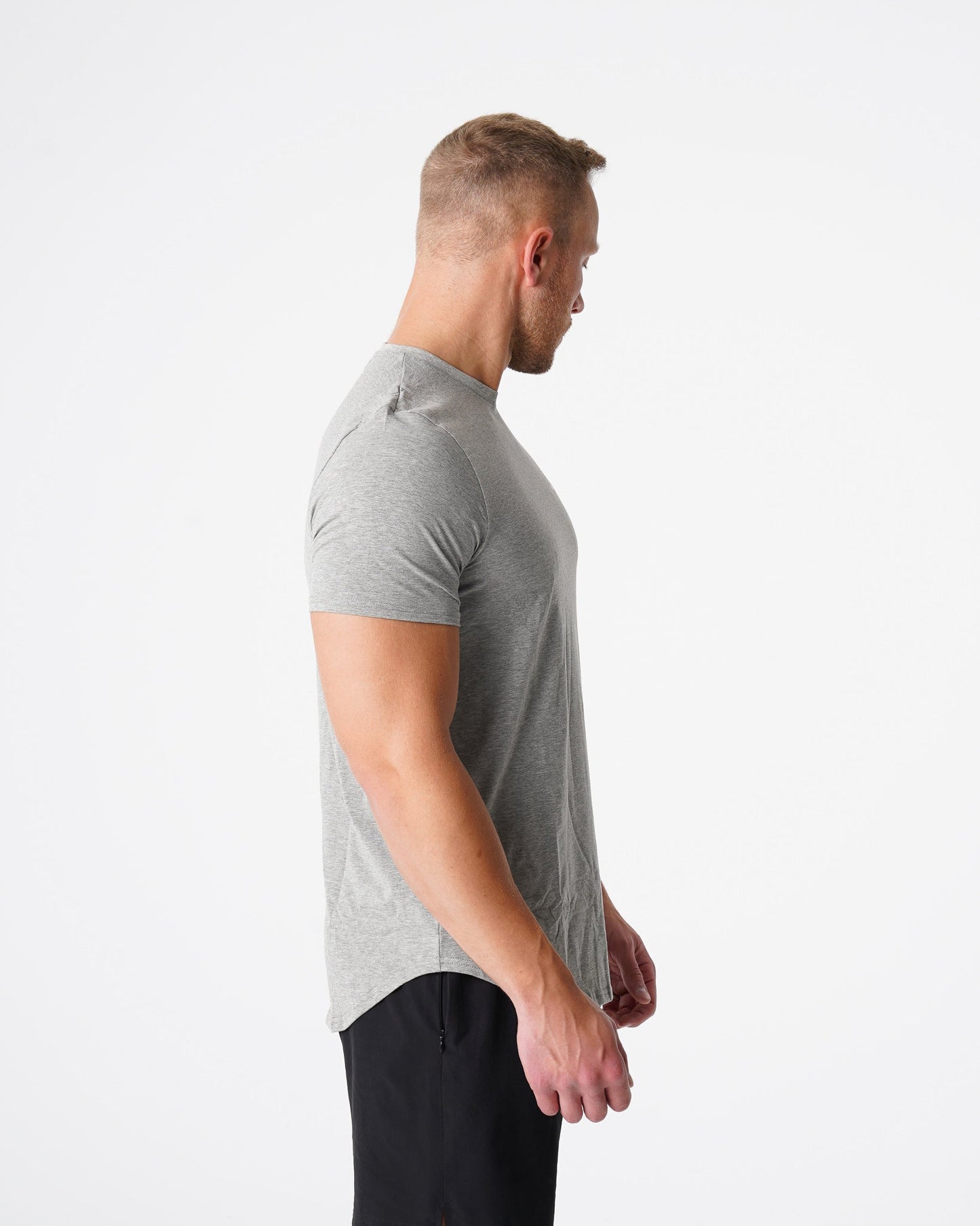 Men Grey Pulse Fitted Tee - NVGTN